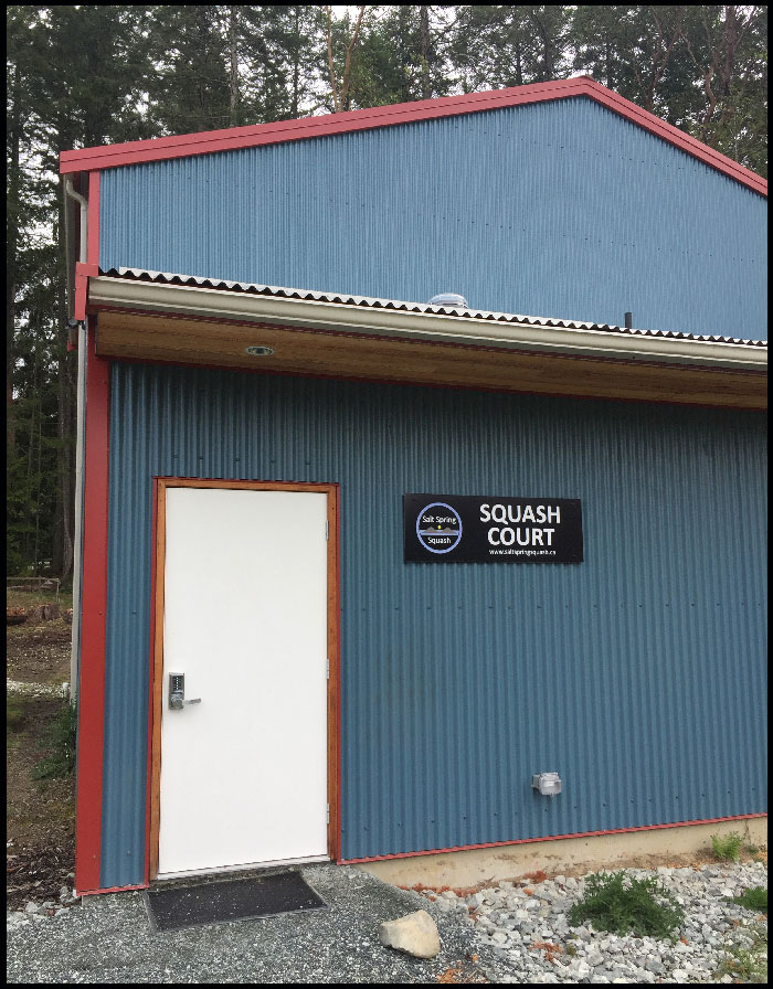 Salt Spring Squash Court Entrance